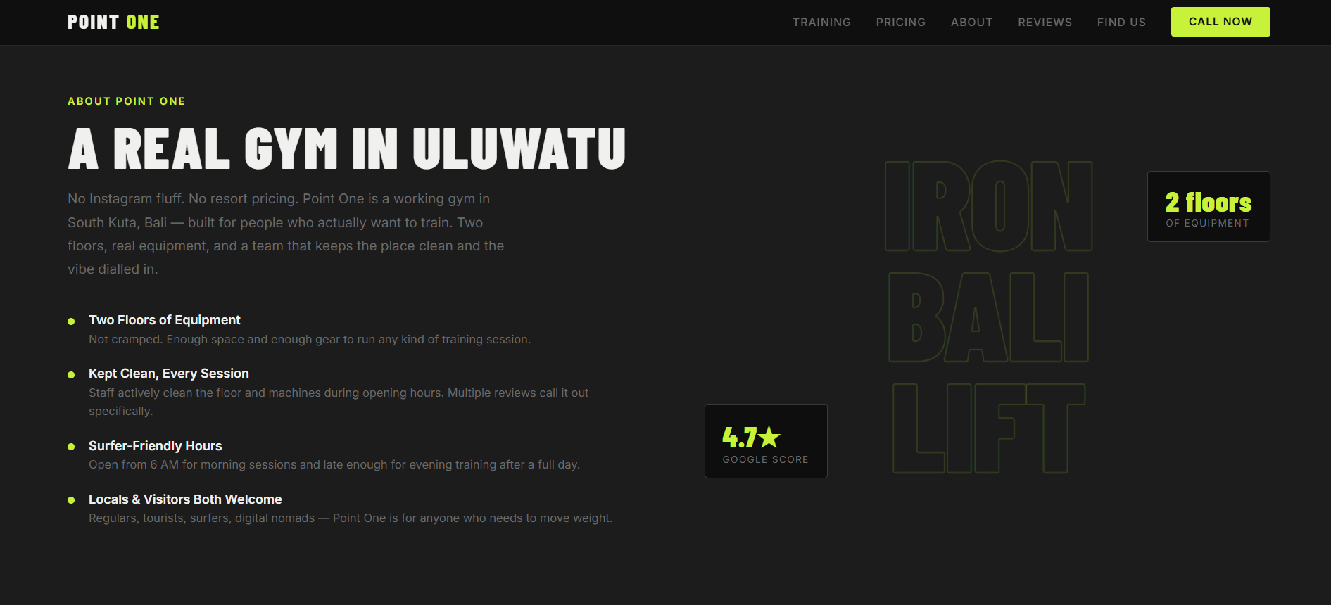 Point One Fitness screenshot